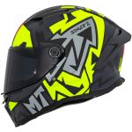 Capacete MT Stinger 2 Meld B3 - Preto Cinza Amarelo