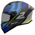 Capacete MT Stinger 2 Poun B6 - Azul Cinza