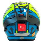 Capacete MT Stinger 2 Meld C7 - Preto Amarelo Azul