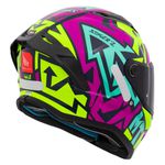 Capacete MT Stinger 2 Meld C8 - Rosa Amarelo Azul
