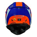 Capacete LS2 MX436 Pioneer Evo Trophy - Azul Laranja