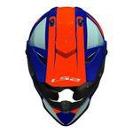 Capacete LS2 MX436 Pioneer Evo Trophy - Azul Laranja