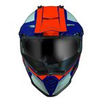 Capacete LS2 MX436 Pioneer Evo Trophy - Azul Laranja
