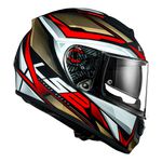 Capacete LS2 FF397 Vector Evo Rider - Dourado Vermelho