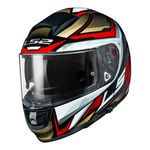 Capacete LS2 FF397 Vector Evo Rider - Dourado Vermelho