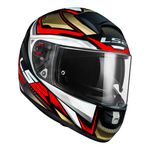 Capacete LS2 FF397 Vector Evo Rider - Dourado Vermelho