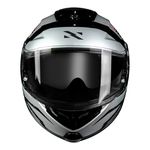 Capacete Norisk Ff345 Route Articulado Charge - Preto Prata Vermelho (Viseira Solar)