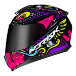 Capacete Norisk FF802 Razor Circus - Preto Rosa