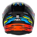 Capacete Asx City Arrow - Preto/Azul/Amarelo