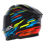 Capacete Asx City Arrow - Preto/Azul/Amarelo