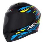 Capacete Asx City Arrow - Preto/Azul/Amarelo