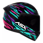 Capacete Asx City Arrow - Preto/Tiffany/Roxo