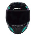 Capacete Asx City Arrow - Preto/Tiffany/Roxo
