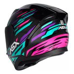 Capacete Asx City Arrow - Preto/Tiffany/Roxo