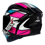 Capacete Asx City Start - Preto/Turquesa/Rosa