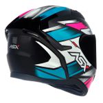 Capacete Asx City Start - Preto/Turquesa/Rosa