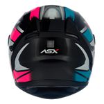 Capacete Asx City Start - Preto/Turquesa/Rosa