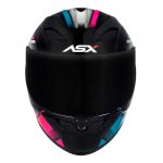 Capacete Asx City Start - Preto/Turquesa/Rosa
