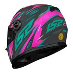 Capacete LS2 FF358 Draze - Cinza Verde Rosa