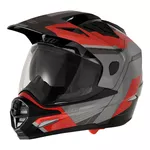 Capacete X11 Crossover Adv - Cinza/Vermelho