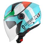 Capacete Kyt D-city Dennis Foggia Leopard Replica - azul