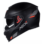 Capacete Asx Eagle SV Solid - Preto Fosco Grafite Vermelho