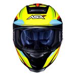Capacete Asx Eagle Explorer - Preto/Amarelo/Laranja