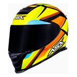 Capacete Asx Eagle Explorer - Preto/Amarelo/Laranja