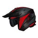 Capacete Norisk Darth 2 X1 - Preto Fosco Vermelho