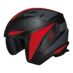 Capacete Norisk Darth 2 X1 - Preto Fosco Vermelho