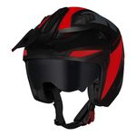 Capacete Norisk Darth 2 X1 - Preto Fosco Vermelho