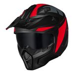 Capacete Norisk Darth 2 X1 - Preto Fosco Vermelho