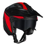 Capacete Norisk Darth 2 X1 - Preto Fosco Vermelho