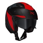 Capacete Norisk Darth 2 X1 - Preto Fosco Vermelho