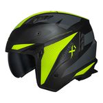 Capacete Norisk Darth 2 X1 - Preto Fosco Amarelo