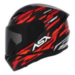 Capacete Asx City Arrow - Preto/Vermelho/Branco