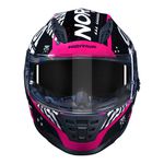 Capacete Norisk Ff302 Soul Tokyo - Preto Branco Rosa (Viseira Solar)