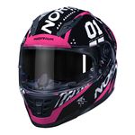 Capacete Norisk Ff302 Soul Tokyo - Preto Branco Rosa (Viseira Solar)