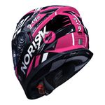 Capacete Norisk Ff302 Soul Tokyo - Preto Branco Rosa (Viseira Solar)