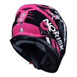 Capacete Norisk Ff302 Soul Tokyo - Preto Branco Rosa (Viseira Solar)