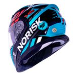 Capacete Norisk Ff302 Soul Tokyo - Preto Branco Verde (Viseira Solar)