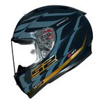 Capacete LS2 FF323 Arrow R Flames - Azul Dourado