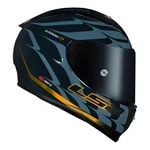 Capacete LS2 FF323 Arrow R Flames - Azul Dourado