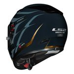 Capacete LS2 FF323 Arrow R Flames - Azul Dourado