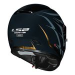 Capacete LS2 FF323 Arrow R Flames - Azul Dourado