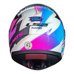 Capacete LS2 FF353 Rapid Tagline - Branco Rosa 