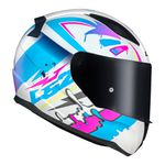 Capacete LS2 FF353 Rapid Tagline - Branco Rosa 