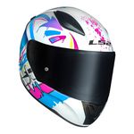 Capacete LS2 FF353 Rapid Tagline - Branco Rosa 