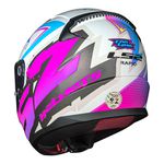 Capacete LS2 FF353 Rapid Tagline - Branco Rosa 