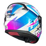Capacete LS2 FF353 Rapid Tagline - Branco Rosa 